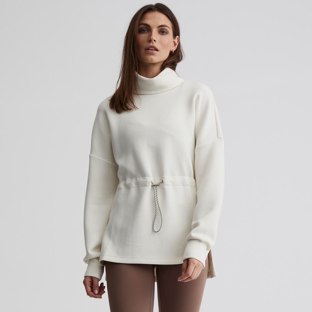 Varley Cream Turtleneck Sweater